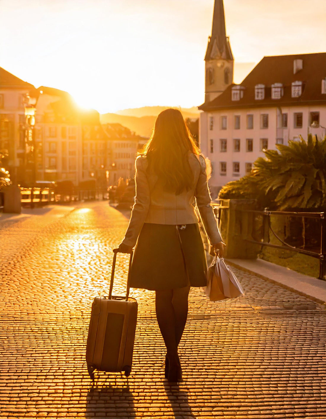 Taxi oder S-Bahn zum Flughafen München – Reisende mit Koffer im Vergleich